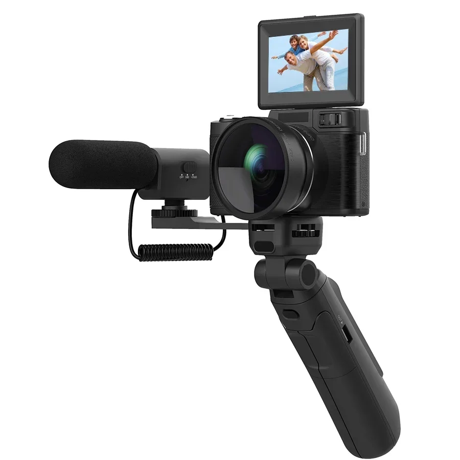 Winait 4k Vlog Digital Video Camera with Tripod Digital Still Camera