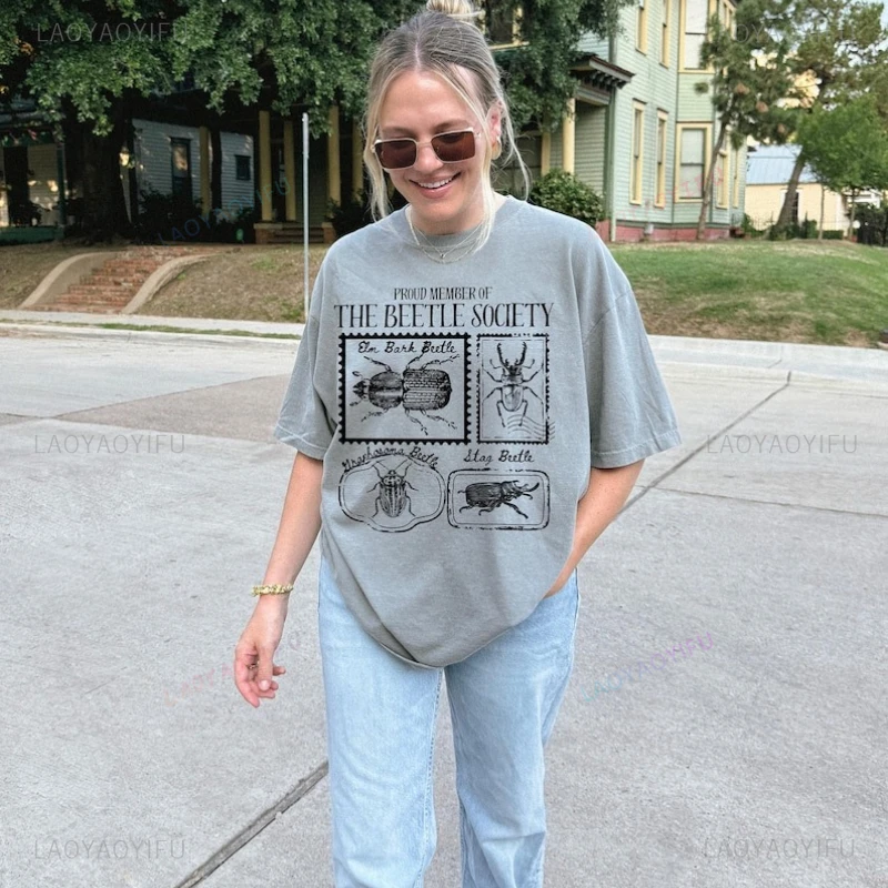 The Beetle Society Bug Stag Beetle Entomology T-Shirt Bug Lover Gift Bug Catcher Shirt Distracted By Bugs Shirt Cool Insect Tops