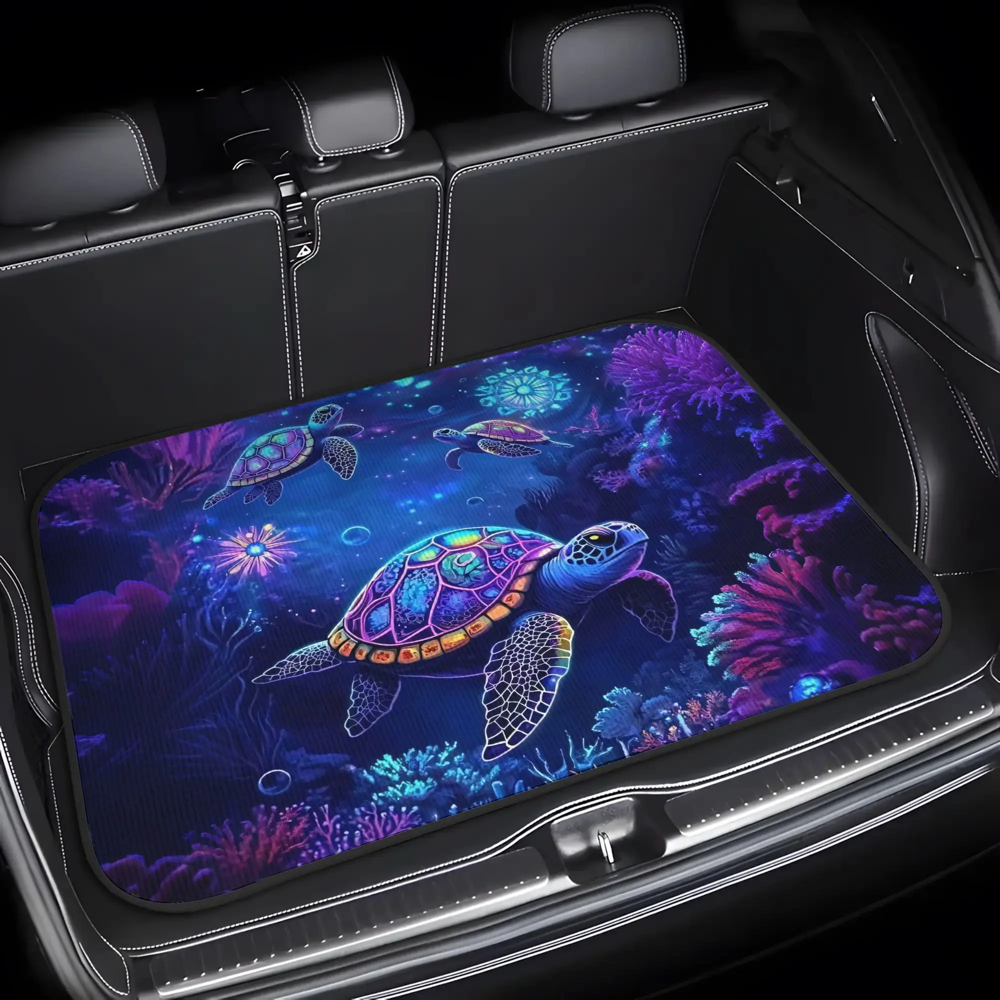 1pc Cute Turtle Car Trunk Mat, Anti-slip And Easy To Clean, The Ideal Choice For Pet Owners, Car Interior Decoration And Beautif