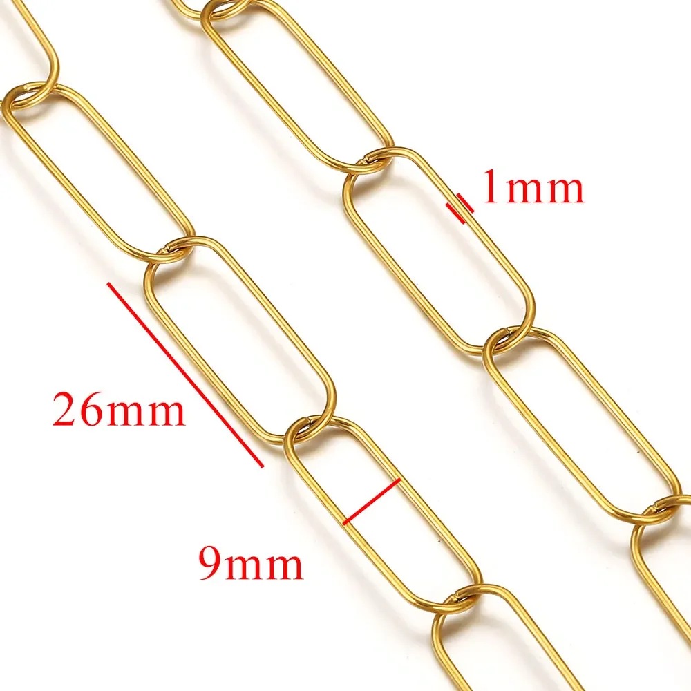 1m Stainless Steel DIY Chains, Jewelry Making Materials