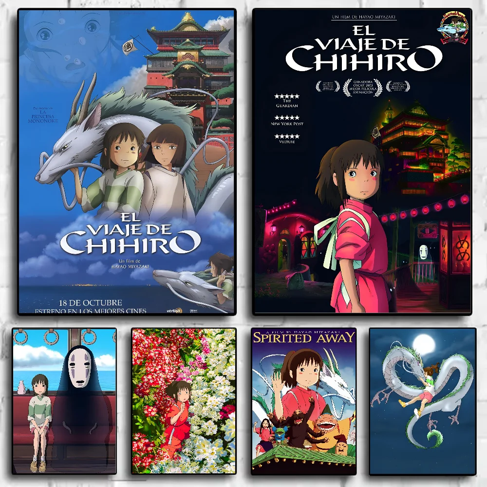 My Neighbour S-Spirited Away Anime Poster HD art sticky wall waterproof home living room bedroom bar aesthetic decoration