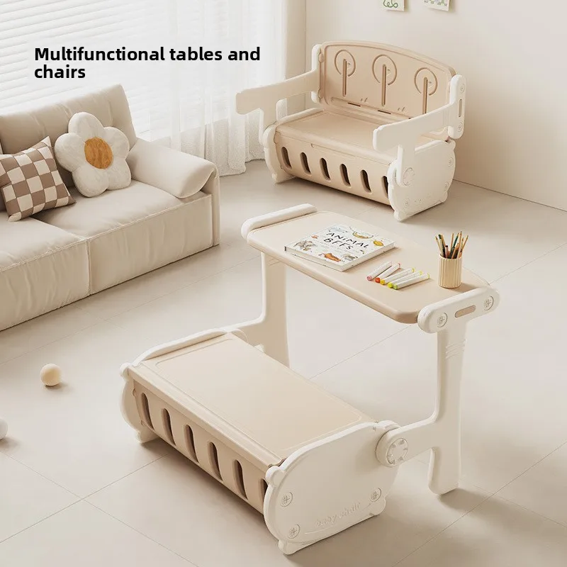 Multifunctional study table and chair set, can accommodate painting and graffiti writing table