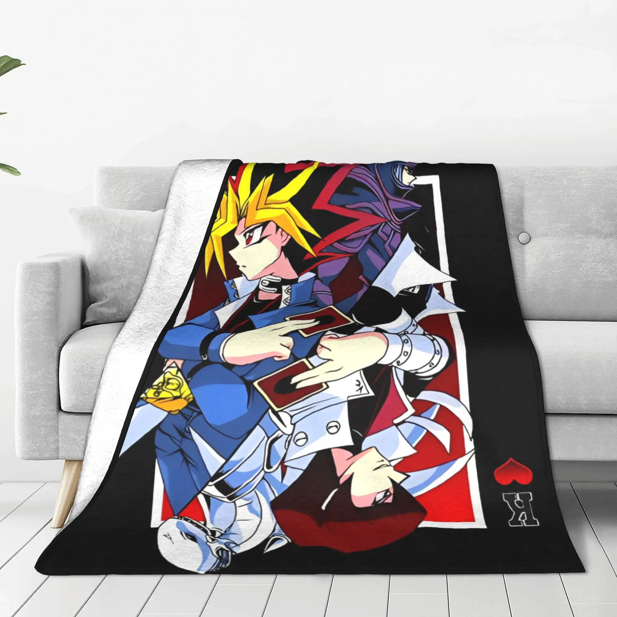 Yu Gi Oh Kings of Games Anime Flannel Blankets  Creative Throw Blankets for Home 200x150cm Rug Piece