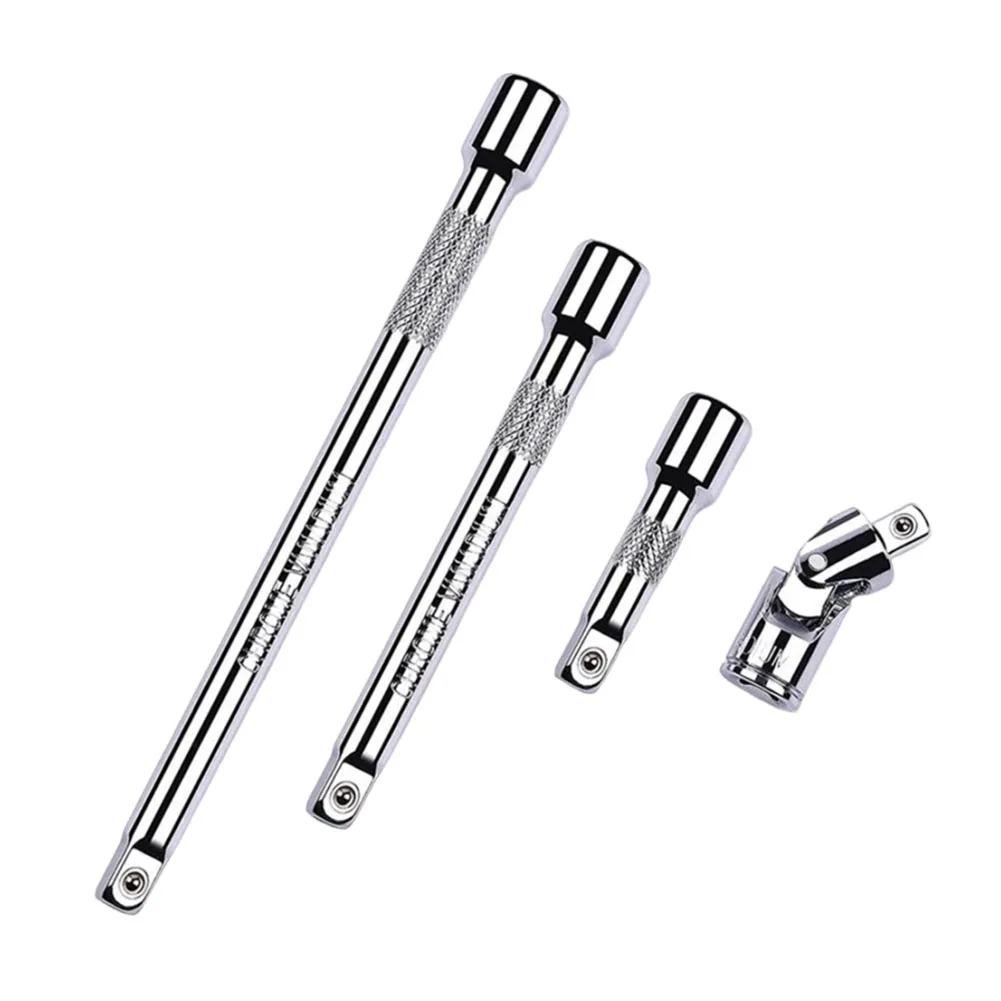 3/4pcs 50/110/140mm Extension Bar 1/4 Drive Ratchet Socket Extender Extension Socket Drive Sleeve Connecting Rod Hand Tools