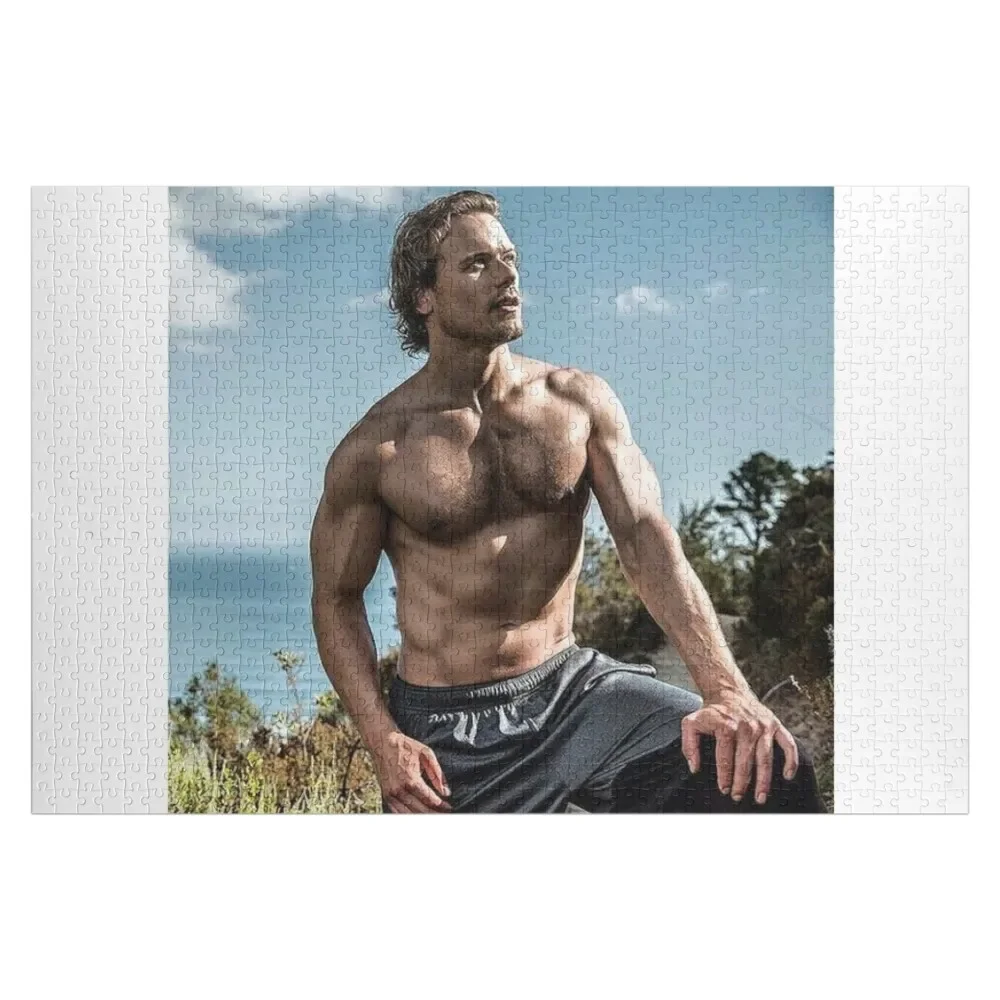 Sam Heughan Jigsaw Puzzle With Personalized Photo Photo Wood Animals Puzzle