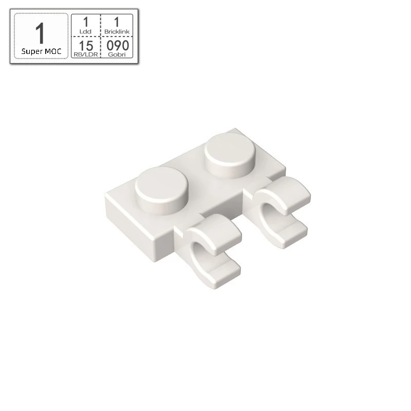 10PCS Moc Accessories Plate 1x2 Parts with 2 Horizont Special Modified Brick Enlighten Building Block Compatible with 60470 Toys