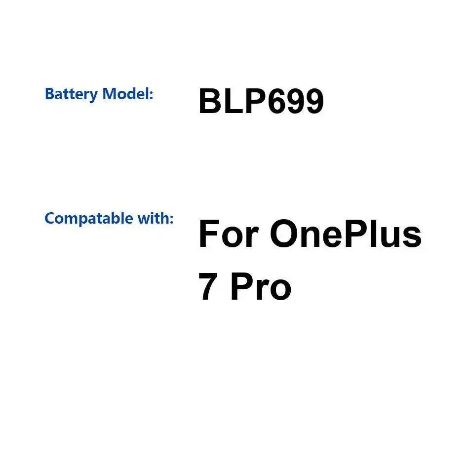 

Аккумулятор для мобильного телефона BLP699 большой емкости 4000 мАч для Oneplus 7 Pro