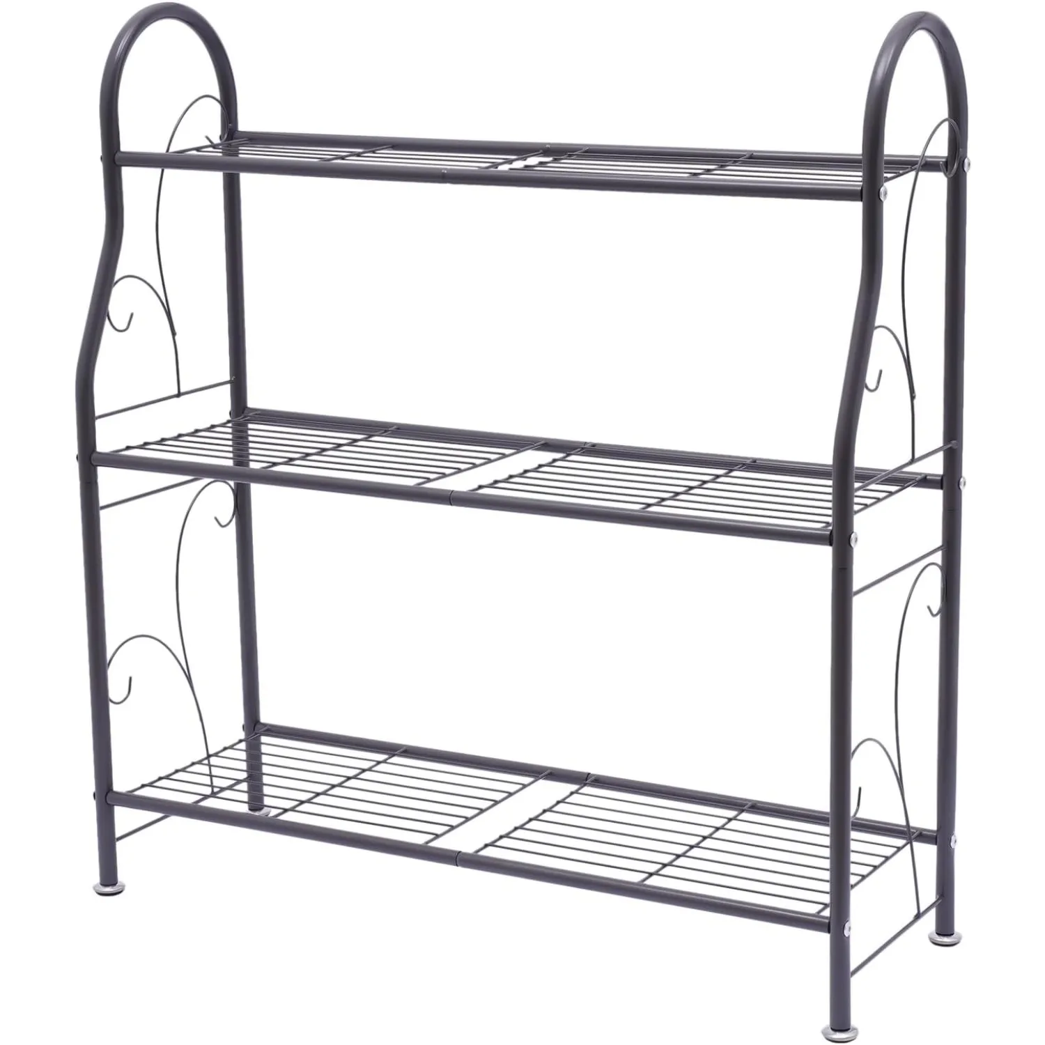 

3-уровневая металлическая подставка для растений, полка для демонстрации растений, держатель для цветочных горшков в помещении и на открытом воздухе, металлическая полка-лестница, витрина для садовых растений R