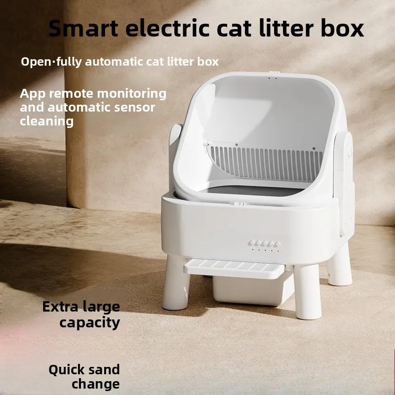 Fully Automatic Smart Cat Litter Box Fully Enclosed Oversized Anti-splash Electric Toilet Automatic Cleaning UV Sterilization