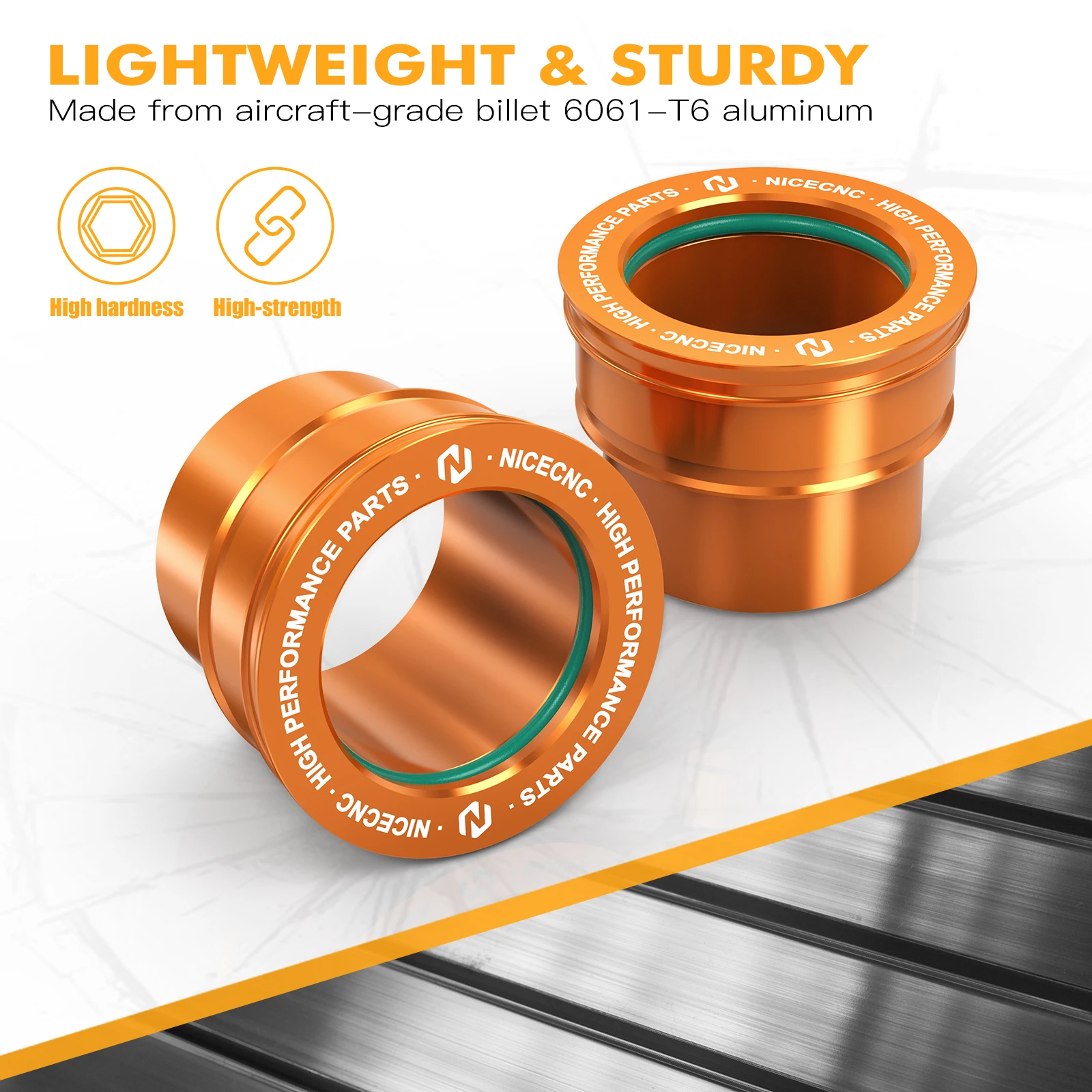 NICECNC para Husqvarna TE 300 TE 250 FE 350 FE 450 FE 501 2014-2015 FC 350 2014 26MM/20MM espaciadores de rueda delantera trasera collares de cubo