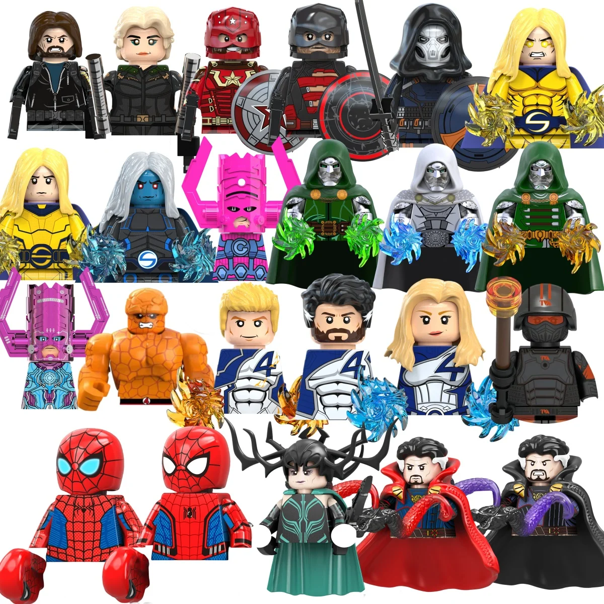 

Marvel Superhero Assembly Building Blocks kids MINI Puzzle Brick toy Doctor Doom Spider-Man Joker Collection Gift