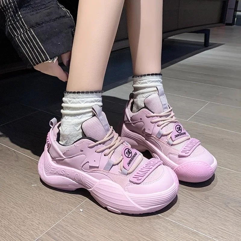 

Fried Street Girl 2024 Trendy Cool Feet Little Girl American Retro Small Versatile Muffin Bottom Sports Casual Shoes