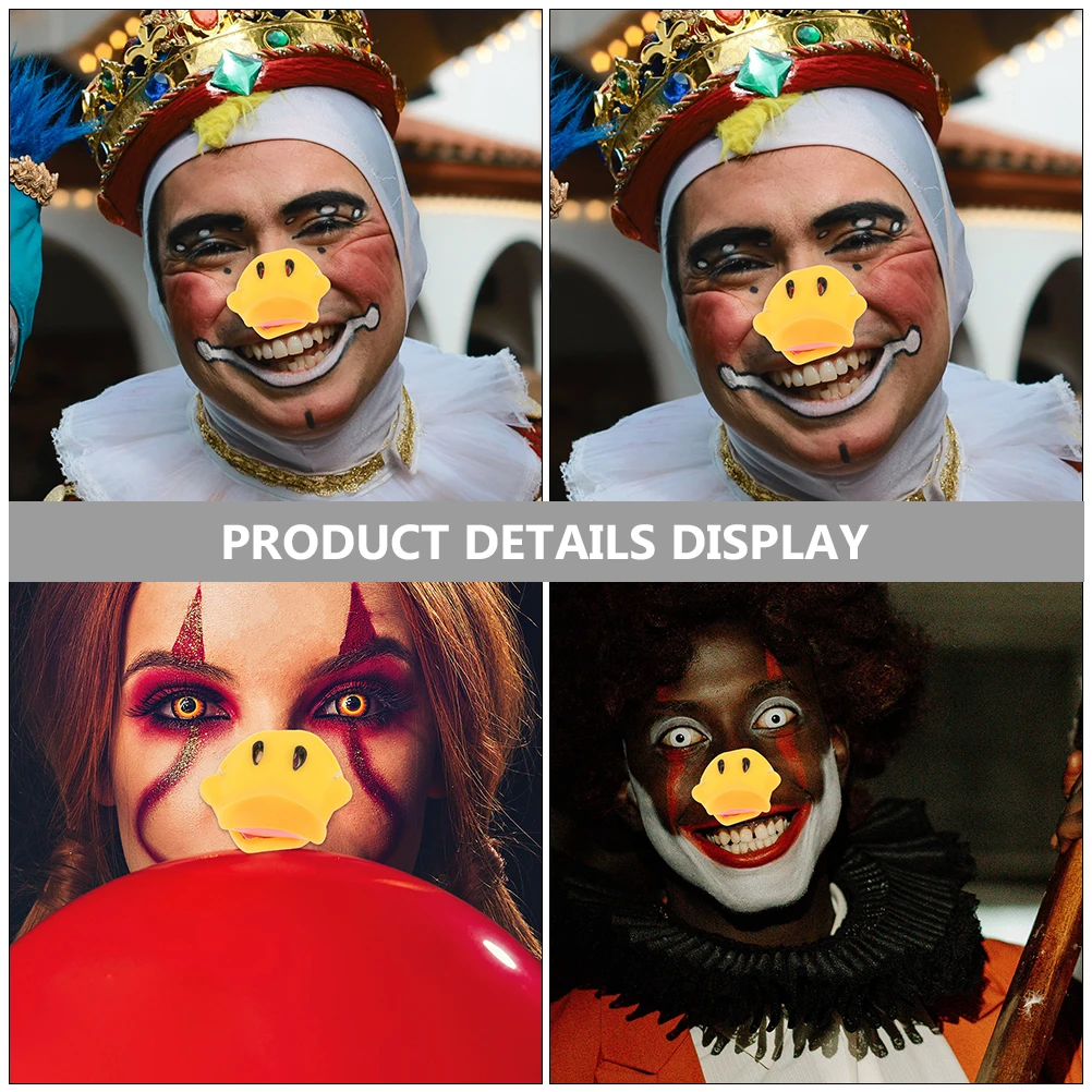 

2pcs Duck Nose Props Simulation Vinyl Halloween Costume Accessories Decorative Carnival Supply Cosplay Toy Makeup Play