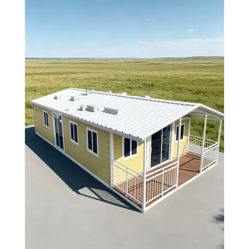 40ft Expandable Container House 5 Bedroom Prefab Home Foldable Modular Cabin Luxury Steel Frame Family House