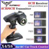 DUMBORC 2.4G X4 X6 4CH 6CH Transmitter P6F P6DC P6FG P6DCG Gyro Receiver 12LED Light for RC Car Crawler Axial Wltoys SCX10 D90