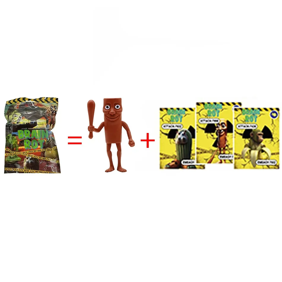 Слепая коробка Brainrot Tung Sahur Фигурка Игрушка Tralalero Tralala Фигурки Bombardino Crocodilo Shimpanzini Bananini Модель Декор