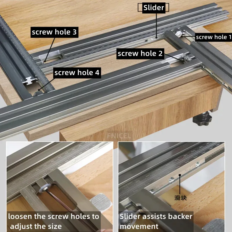 Routing Jig Frame System Trimming Machine Milling Groove Bracket Woodworking Kit