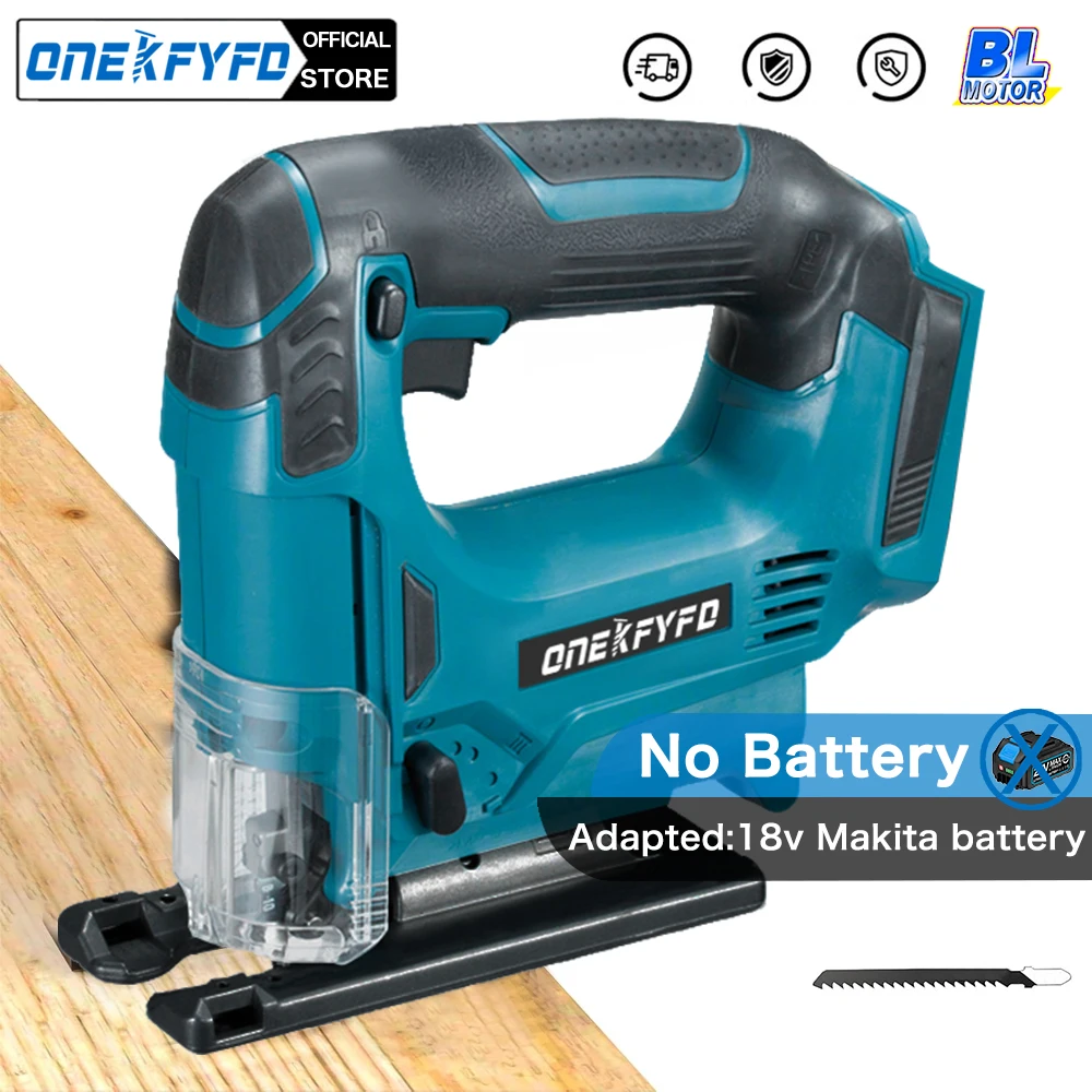 

Brushless Cordless Variable Speed Jig Saw ±45° Bevel Adjustable Brushless Cutting Machine Power Tool For 18V Makita Battery