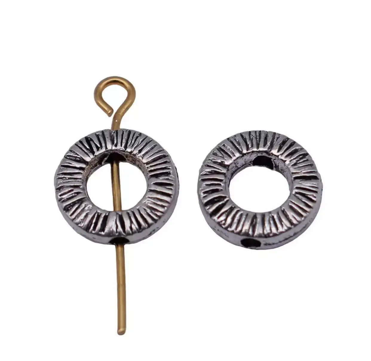 

20pcs 9.9*2.7mm,hole 1.5mm for handmade accessories Zinc alloy metal ring beads TC0252