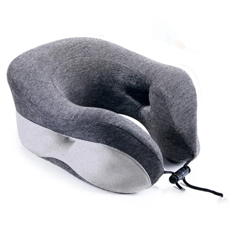 Portable Slow Rebound Memory Foam U-Shaped Ergonomic Breathable Soft Neck Wrap Support Travel Pillow Adjustable Break Pillows