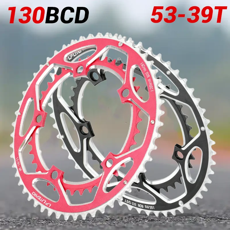 

Litepro 130bcd Chainring Double 53 39t Aluminum Bike Tray For 130 Bcd Road Bike Chainring Lightweight Folding Bicycle