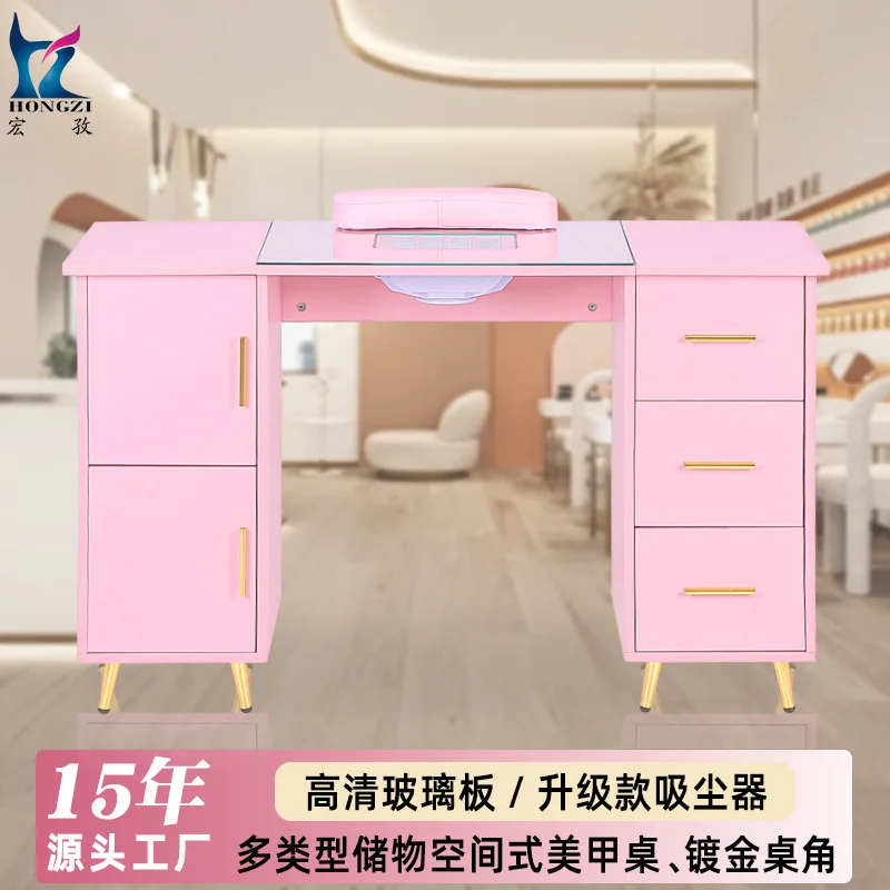 Stół do paznokci z systemem próżniowym, szkło