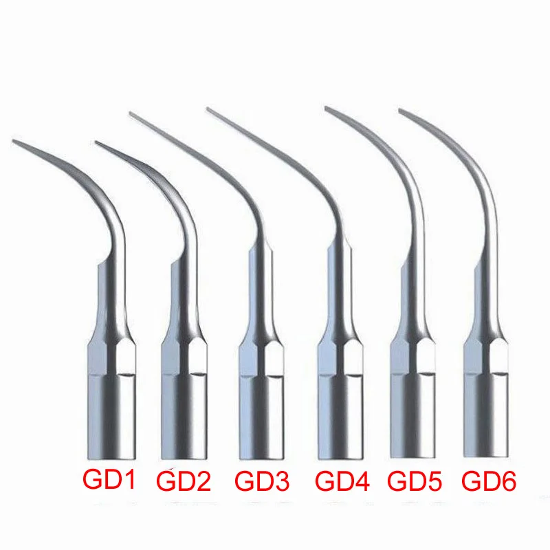 

5PCS Dental Ultrasonic Scaler Tips GD1 GD2 GD3 GD4 GD5 GD6 Supragingival Scaling Tip fit DTE/Satelec Scaler