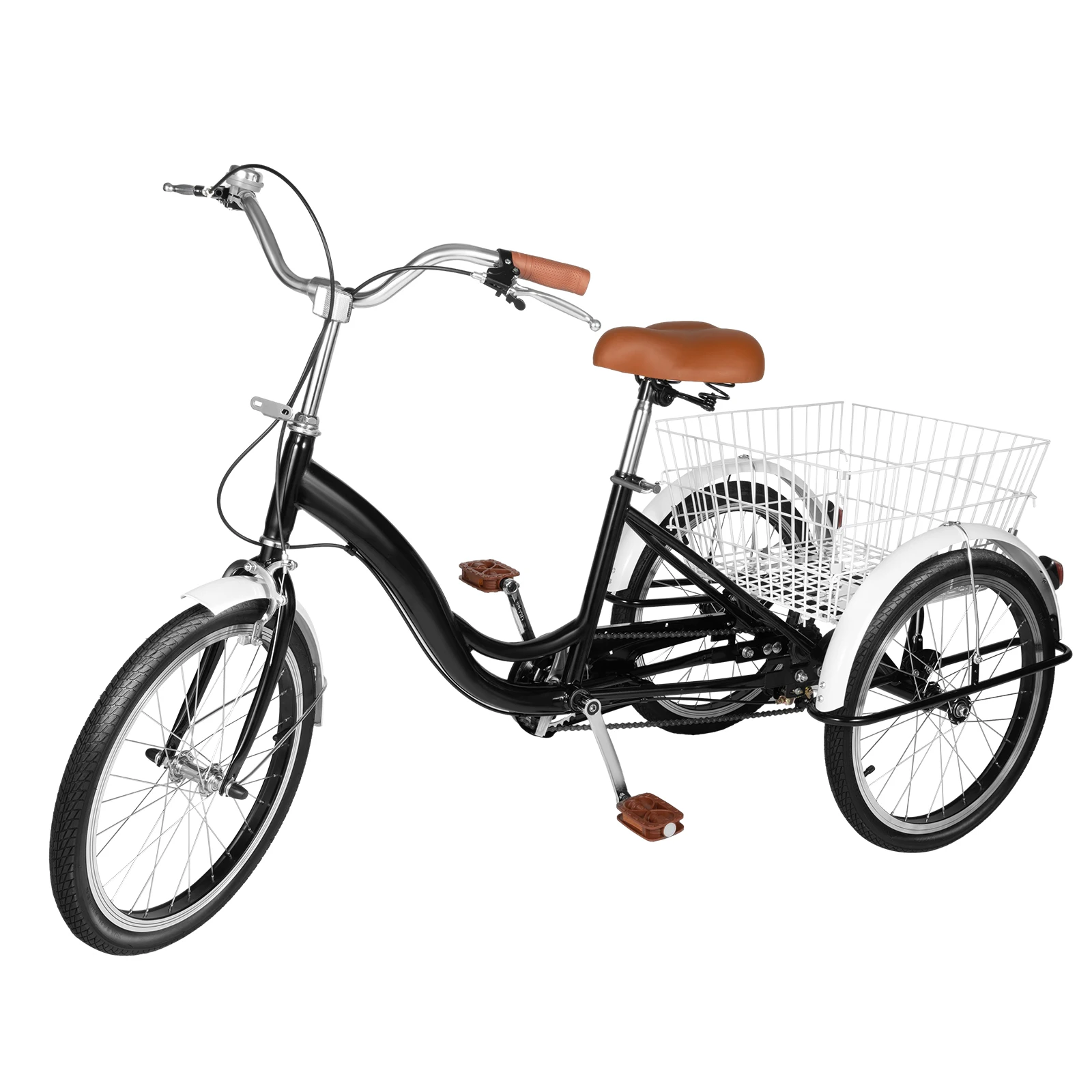 Tricycle for Adults 20 Inch 3 Wheels Bicycle Adults, 3 Wheel Tricycle Bicycle with Shopping Basket for Adults,Seniors, Women