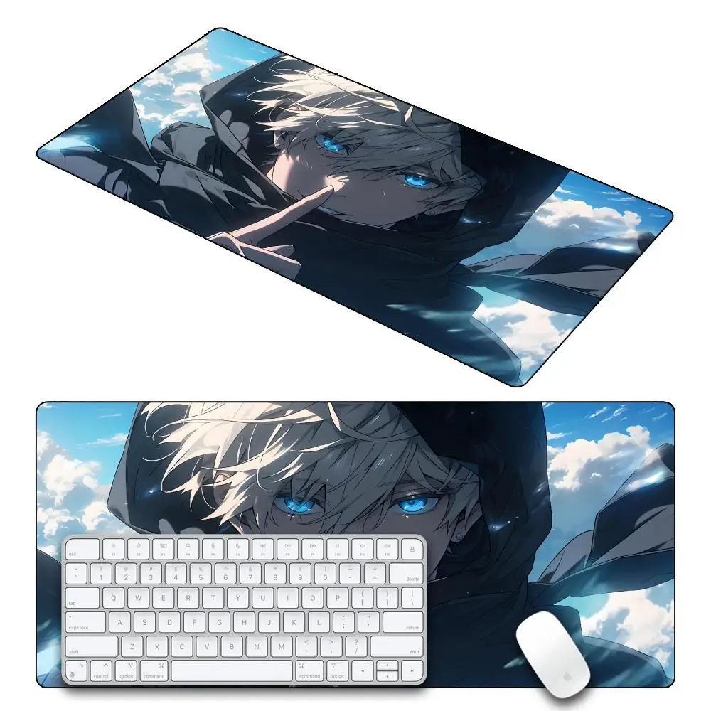 Gaming Large Mouse Pad Jujutsu Kaisen Gojo Satoru Mousepad With  Lock Edge Thickened Computer Keyboard Mat Rubber Anti slip Mats
