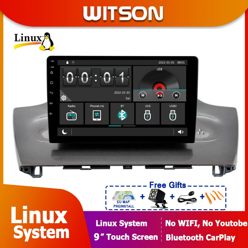 WITSON CarPlay Linux System Multimedia Stereo Android Auto Telefonverbindung Bluetooth Für Toyota IQ Scion IQ 2008-2016