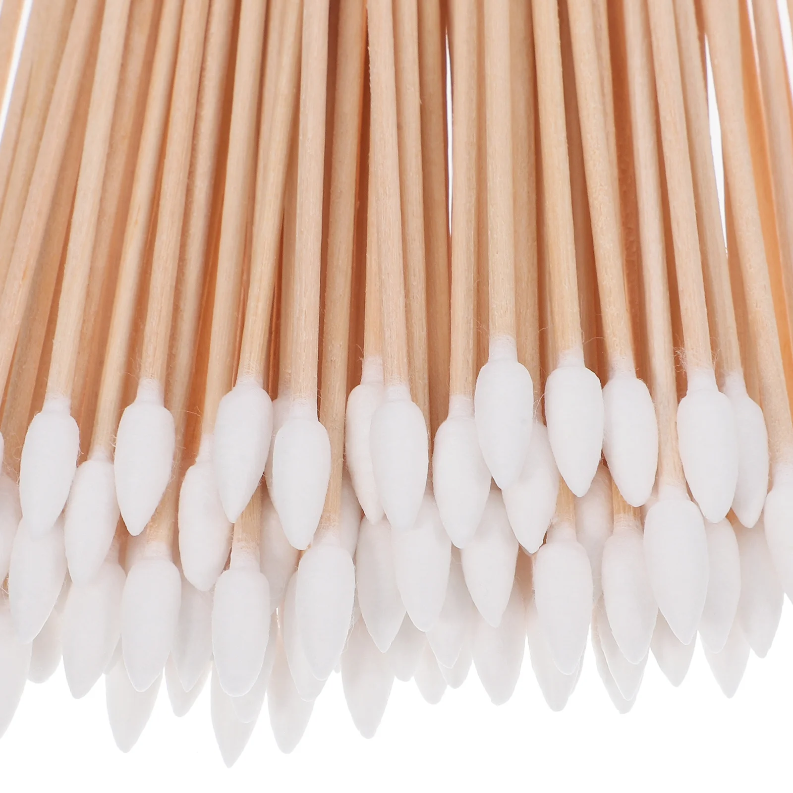 Coton-tige jetable à une pointe avec manche en bois, 100 pièces, pour le nettoyage du maquillage industriel, multi-usage