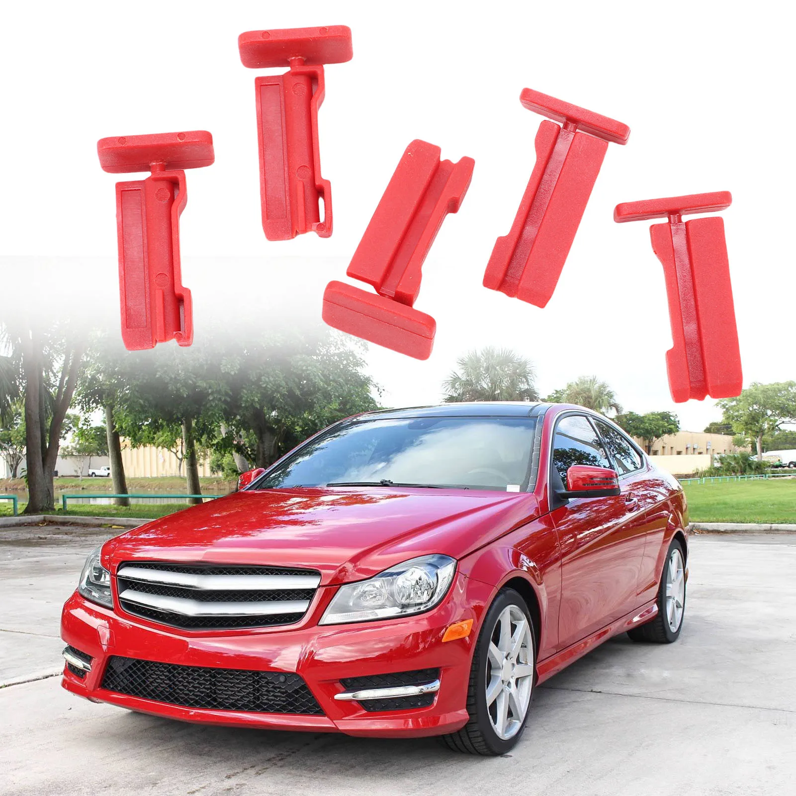 5 ชิ้นเกียร์ดิปสติ๊กหลอดปลั๊กสำหรับ C230 C240 2002-2007 A1409910055 ฟิลเลอร์ฝาครอบเกียร์น้ำมันแคลมป์