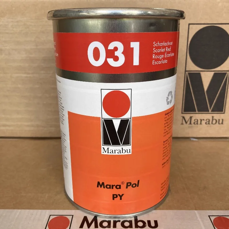 Marabu Genuine German Marabu Ink Bright Red PY031 Bright Red PP Metal High-end Silk Screen Printing Ink