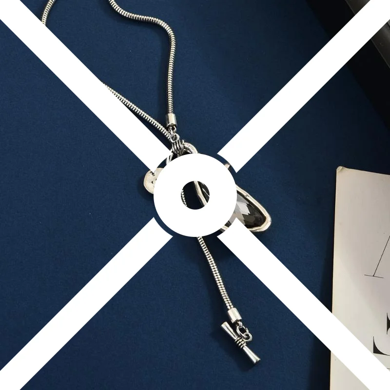 قلادة طويلة الإناث الشتاء سترة سلسلة غير النظامية كريستال قلادة جالبة للحظ المختنق قلادة للنساء هدايا أنيقة #1