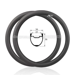Carbon Fiber BMX Rim 20 Inch 406 Clincher Tubeless 30mm Disc Brake Rim Brake 28 36 Holes for 20x1.75-1.95 Tires