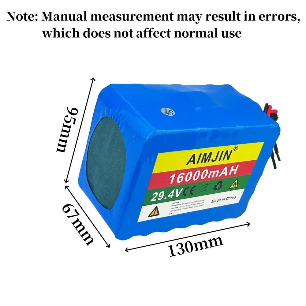 18650 7S5P 29.4V 16000mAh Li-Ion  Rechargeable Battery Pack , for Scooter Toy Car LED Sound Vacuum Cleaner Light Belt BMS