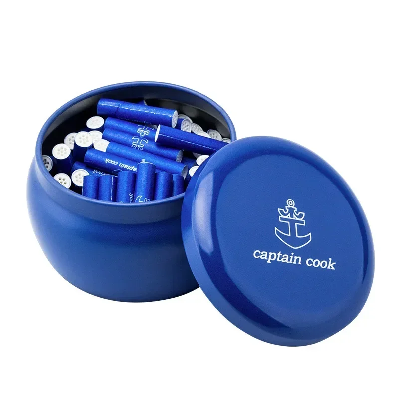 100-Pack Captain Cook 6mm Ceramic Head Activated Charcoal Pipe Filter for Cigar and Tobacco Pipes