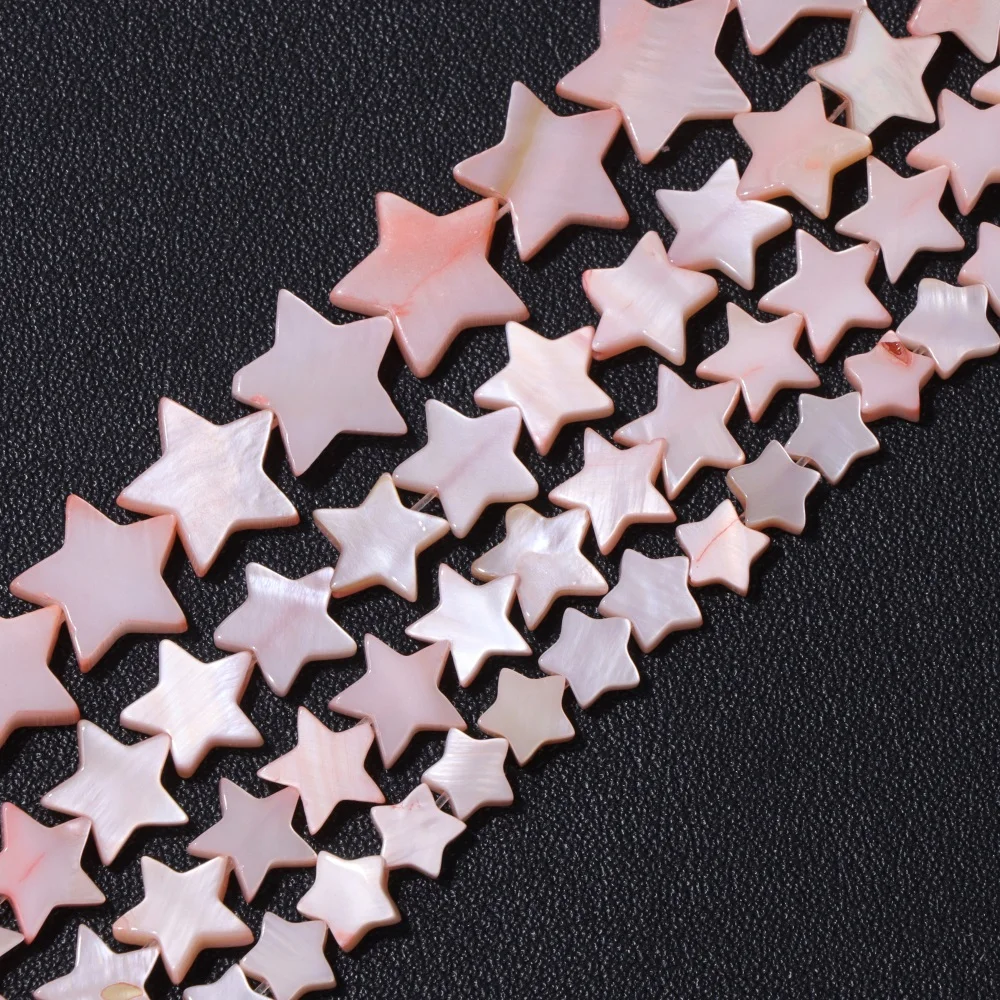 Natural Pink MOP Shell Star Shape Spacer Beads 6/8/10/12mm Mother Of Pearl Loose Beads for DIY Bracelet Necklace Jewelry Making