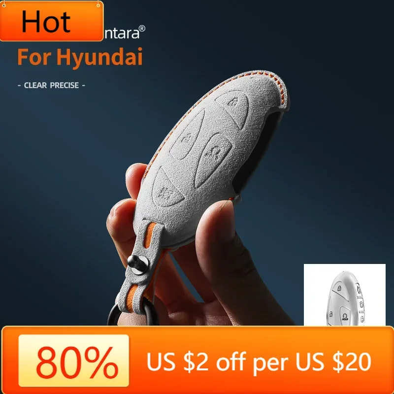 

Внутренние молдинги, 7 кнопок, чехол для ключей от автомобиля для Hyundai Grandeur GN7 Kona Ev 2023 lonic, 6 авто, умный пульт дистанционного управления, замшевый чехол для ключей S