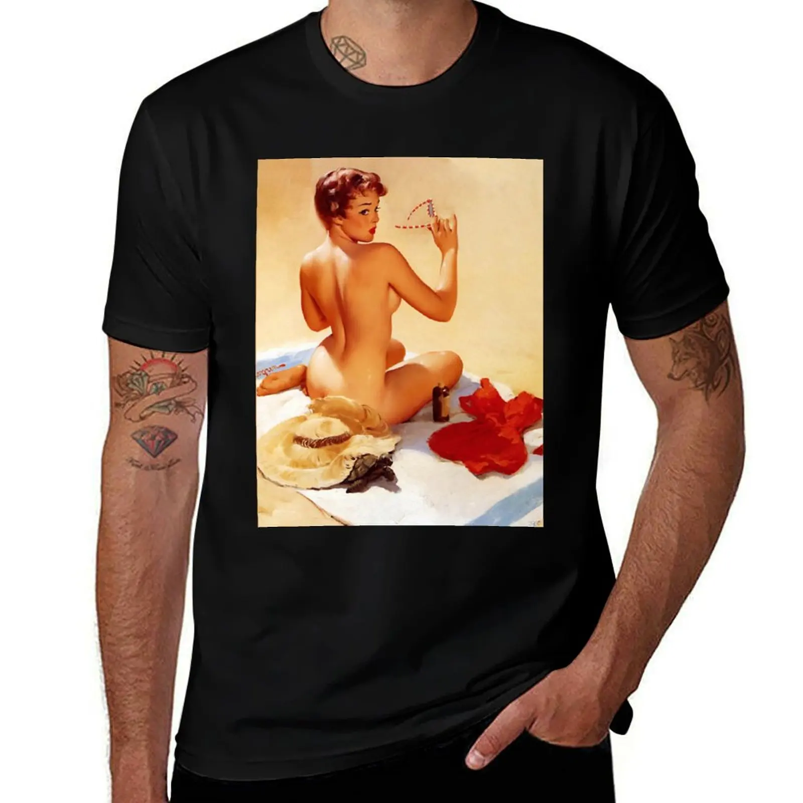 Gil Elvgren Appreciation T-Shirt Creative Graphic Tee Shirt