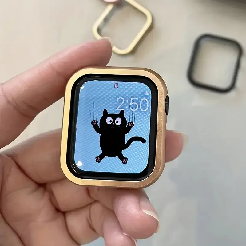 Metallgehäuse für Apple Watch Ultra 2 Serie 9 8 7 41 mm 45 mm Aluminiumlegierung Bumper Cases für iWatch 6 5 4 SE 40 mm 44 mm Rahmenabdeckung – Detail 6