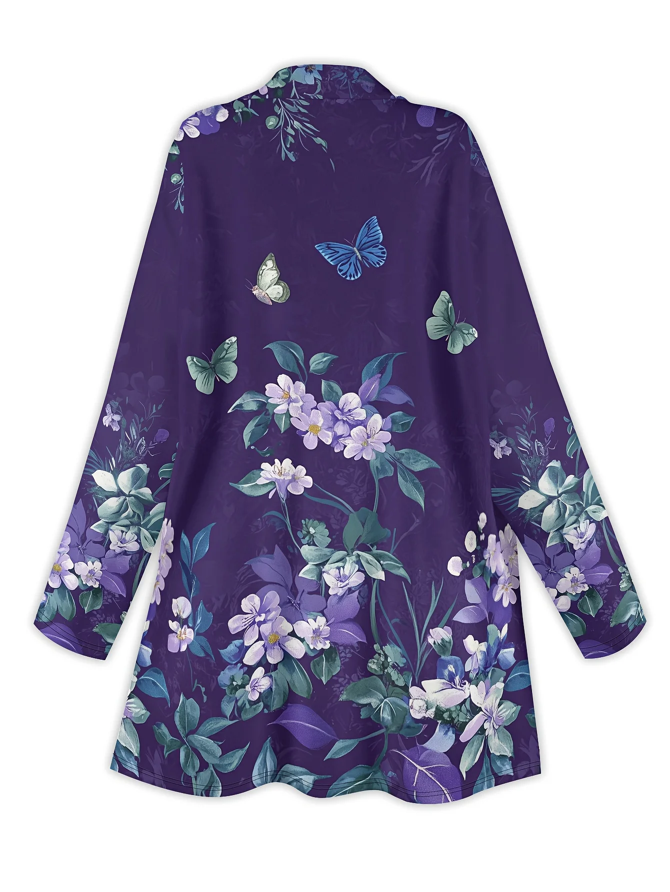 Женский кардиган с длинными рукавами и 3D-принтом, открытая передняя часть из полиэстера, легкая накидка, весенне-осеннее повседневное пальто