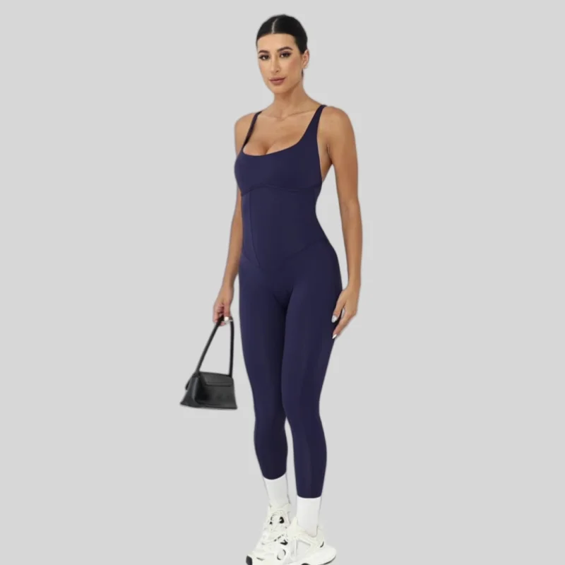

Women's Sexy Yoga Jumpsuit Adjustable Straps Crisscross Back One Piece Bodysuit for Fitness Dance Gym Workout Sports Wear