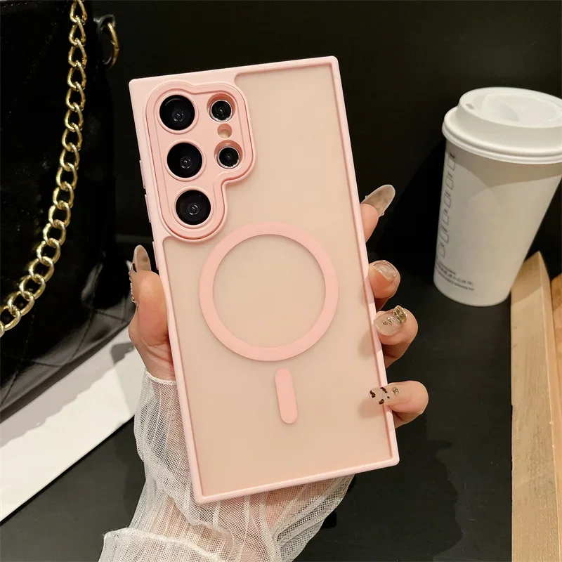 Shockproof Case for Samsung Galaxy S26 S25 S24 S23 Ultra Plus A16 A26 A36 A56 A17 A27 A37 A57 Matte Clear Magnetic Phone Cover