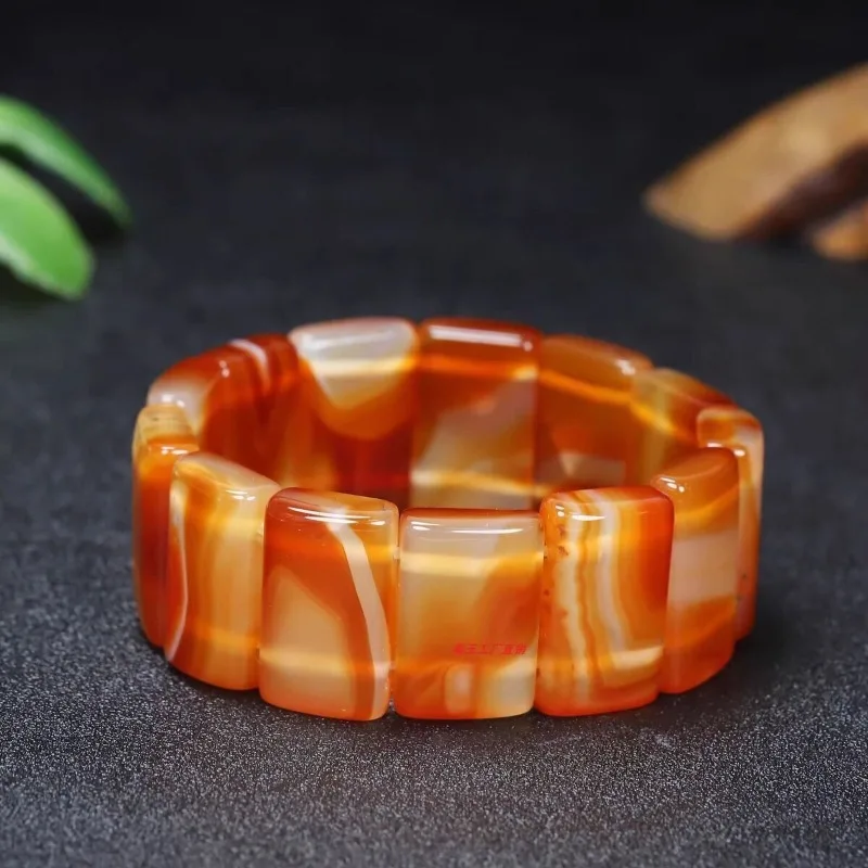 

Браслет из натурального агата с халцедоном, новый античный стиль для пары