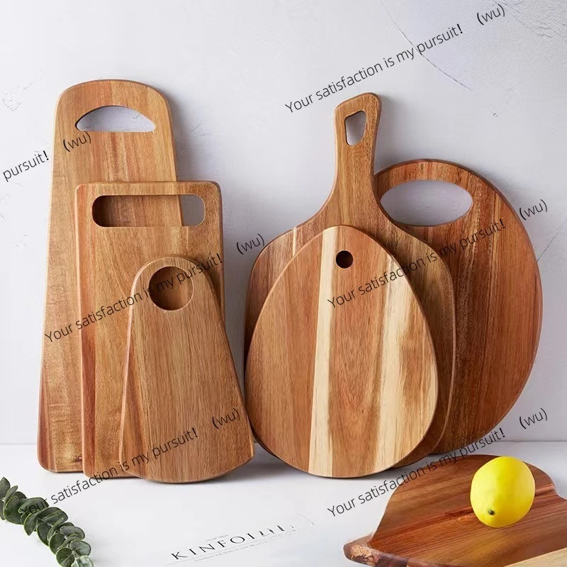 

Household Acacia Wood Dim SumWooden Cutting Board Baby Supplementary Food Board Household Cutting Sushi Pizza