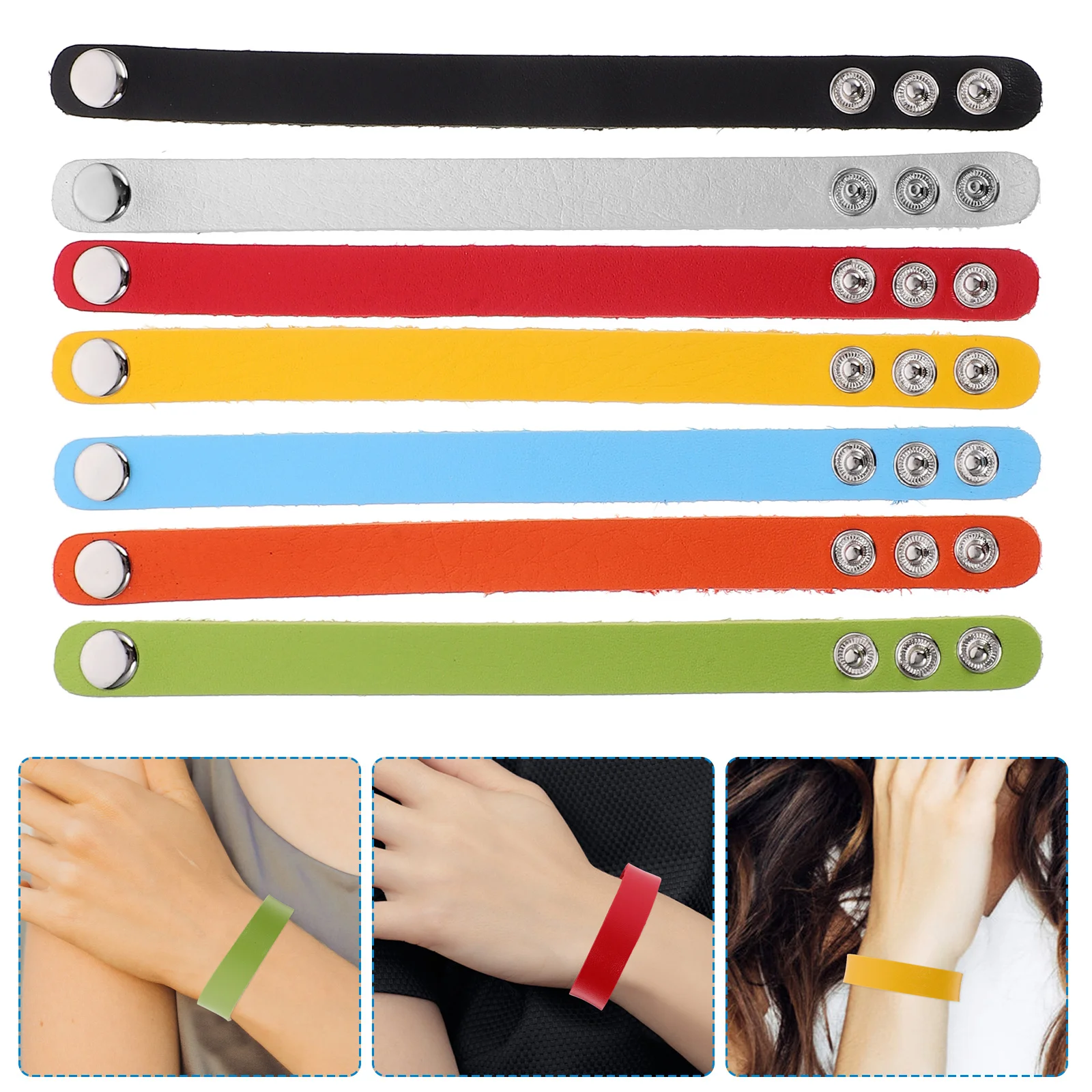 

14Pcs Bracelet Adjustable Blank Engraving Band Gift for Men Women DIY Stylish Wristband Charm Accessory