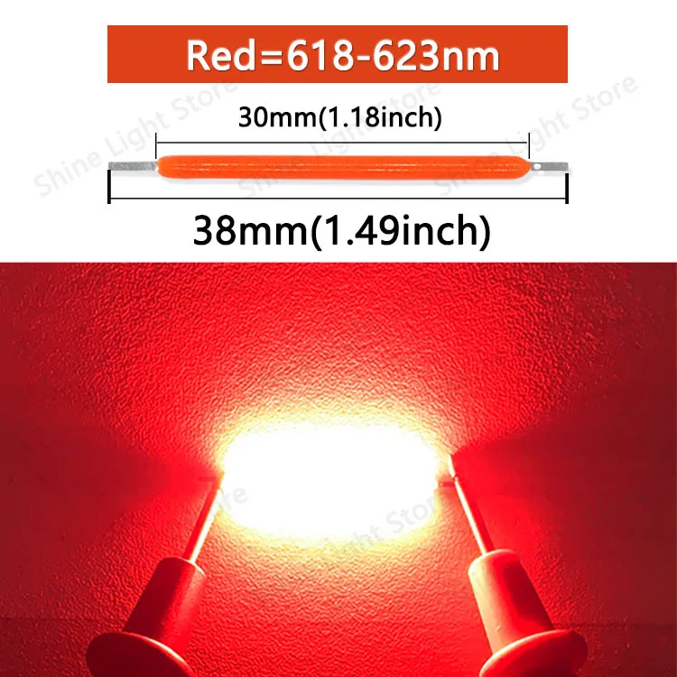 10 ~ 1200 stücke LED Filament 3V 38mm LED COB Edison Birne Hause Dekoration Lichtquelle Hochzeit Oarty camping Diode DIY