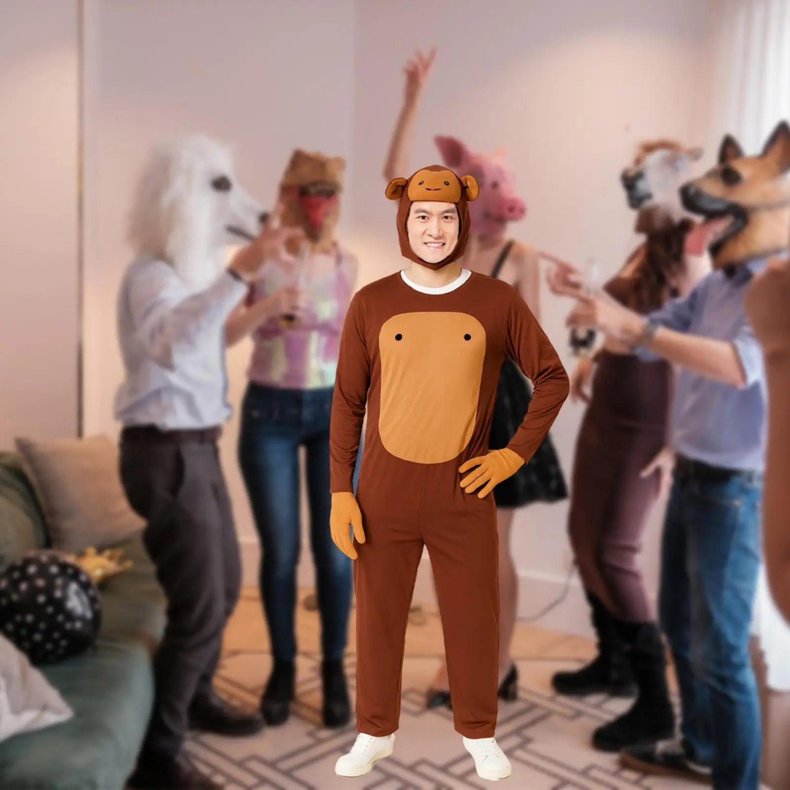 

Костюм обезьяны на Хэллоуин, реквизит для сценических выступлений, карнавалов и фестивалей