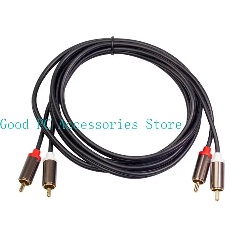 

652F 100/200/300cm 2RCA Male to Male Cable AUX Cord Wire Stereo Subwoofer Cable Auxiliary Cord for Amplifiers, HDTV